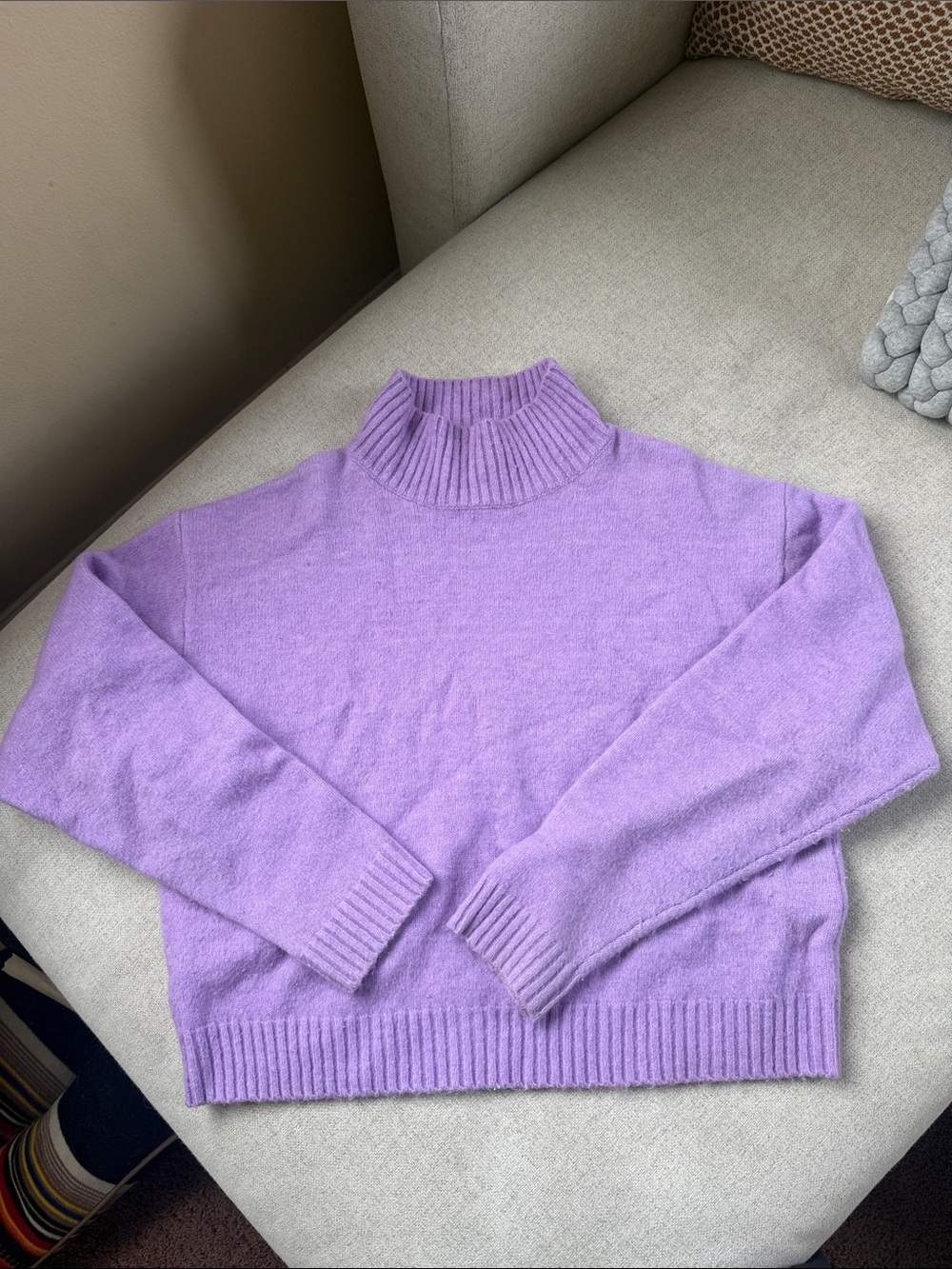Adam Lippes Lilac Turtleneck Sweater